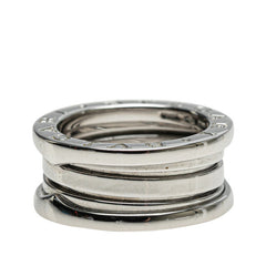 ブルガリ ビーゼロワン 2バンド リング 指輪 #49 K18WG ホワイトゴールド レディース BVLGARI 【中古】