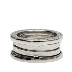 ブルガリ ビーゼロワン 2バンド リング 指輪 #49 K18WG ホワイトゴールド レディース BVLGARI 【中古】