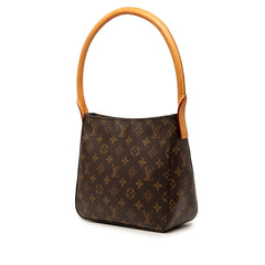 ルイ ヴィトン モノグラム ルーピングMM ショルダーバッグ ハンドバッグ M51146 ブラウン PVC レザー レディース LOUIS VUITTON 【中古】