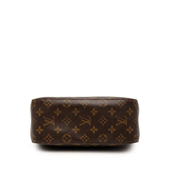 ルイ ヴィトン モノグラム ルーピングMM ショルダーバッグ ハンドバッグ M51146 ブラウン PVC レザー レディース LOUIS VUITTON 【中古】
