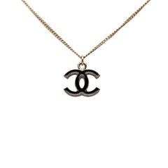 シャネル ココマーク ペンダント ネックレス 05V ゴールド ブラック メッキ レディース CHANEL 【中古】