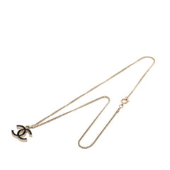 シャネル ココマーク ペンダント ネックレス 05V ゴールド ブラック メッキ レディース CHANEL 【中古】