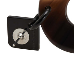 エルメス イスム スタッド ピアス ブラウン ピンク シルバー金具 バッファローホーン メタル レディース HERMES 【中古】