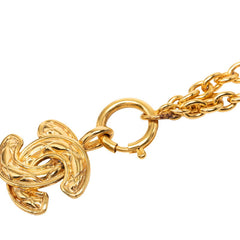 シャネル ココマーク マトラッセ チェーン ネックレス ペンダント ゴールド メッキ レディース CHANEL 中古