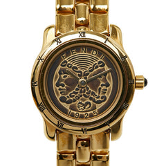 フェンディ チェンジベゼル 腕時計 850L クオーツ ブラック文字盤 ステンレススチール レディース FENDI 【中古】