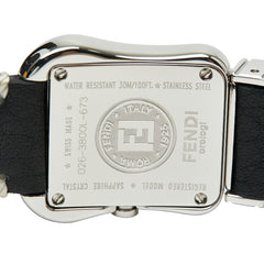 フェンディ B‐FENDI 腕時計 3800L クオーツ ブラック文字盤 ステンレススチール レザー レディース FENDI 【中古】