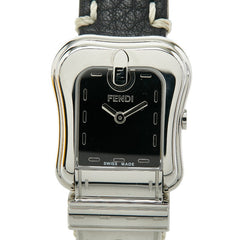 フェンディ B‐FENDI 腕時計 3800L クオーツ ブラック文字盤 ステンレススチール レザー レディース FENDI 【中古】