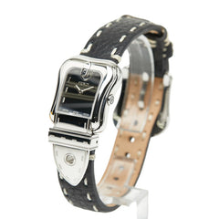 フェンディ B‐FENDI 腕時計 3800L クオーツ ブラック文字盤 ステンレススチール レザー レディース FENDI 【中古】