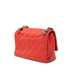 シャネル マトラッセ ココマーク チェーン ショルダーバッグ 2WAY レッド メタル金具 カーフスキン レディース CHANEL 【中古】