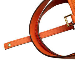 エルメス ピコタンロック カーゴPM ハンドバッグ オレンジ ゴールド金具 ヴォースイフト トワルゴエラン レディース HERMES 【中古】