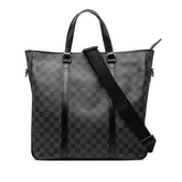 ルイ ヴィトン ダミエ グラフィット タダオ トートバッグ ショルダーバッグ 2WAY N51192 ブラック グレー PVC レザー メンズ LOUIS VUITTON 【中古】
