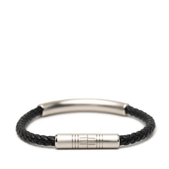 エルメス トーテム ブレスレット ブラック シルバー レザー メタル レディース HERMES 【中古】