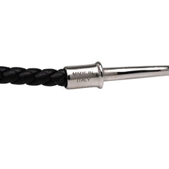 エルメス ジャンボ チョーカー ブレスレット ブラック シルバー金具 レザー メタル レディース HERMES 【中古】