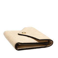 ルイ ヴィトン モノグラム アンプラント ポルト フォイユ ヴィクトリーヌ 三つ折り財布 M82344 クレーム ホワイト系 レザー レディース LOUIS VUITTON 【中古】