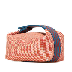 エルメス ブリッドアブラックPM Hナッテ ハンドバッグ トメット オレンジ ダークブルー ホワイト トワルアッシュ レディース HERMES 【中古】