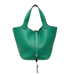 エルメス ピコタンロックPM ハンドバッグ ヴェールヴェルティゴ グリーン シルバー金具 トリヨンクレマンス レディース HERMES 【中古】