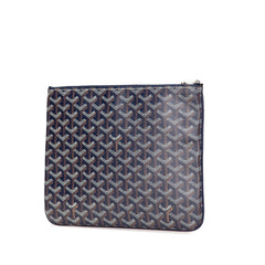 ゴヤール セナMM クラッチバッグ セカンドバッグ ネイビー マルチカラー PVC メンズ GOYARD 【中古】