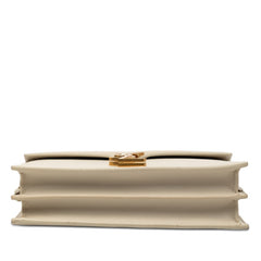 サンローラン カサンドラ YSLロゴ チェーンショルダーバッグ 532750 アイボリー レザー レディース SAINT LAURENT 【中古】