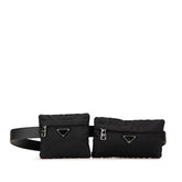 プラダ チェーン付き ベルトバッグ ボディバッグ 38/95 2CN212 ブラック ナイロン メンズ PRADA 【中古】