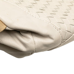 ボッテガヴェネタ イントレチャート ウエストバッグ ホワイト ベージュ レザー レディース BOTTEGAVENETA 【中古】