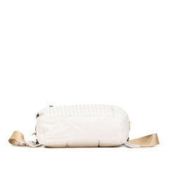 ボッテガヴェネタ イントレチャート ウエストバッグ ホワイト ベージュ レザー レディース BOTTEGAVENETA 【中古】