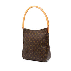 ルイ ヴィトン モノグラム ルーピングGM ワンショルダーバッグ ハンドバッグ M51145 ブラウン PVC レザー レディース LOUIS VUITTON 中古