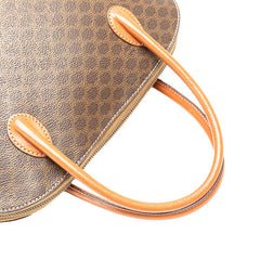 セリーヌ マカダム ハンドバッグ ショルダーバッグ 2WAY ブラウン PVC レザー レディース CELINE 【中古】