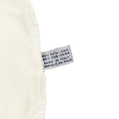 シャネル ココマーク チェーン スカーフ ホワイト ピンク ゴールド シルク レディース CHANEL 【中古】