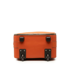 プラダ 三角ロゴプレート キャリーバッグ VV030M パパイヤ オレンジ サフィアーノレザー レディース PRADA 【中古】