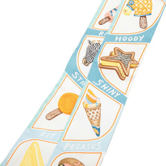 エルメス ツイリー FUNNY ICE CREAM ファニーアイスクリーム スカーフ ブルー マルチカラー シルク レディース HERMES 【中古】