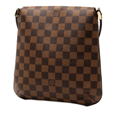 ルイ ヴィトン ダミエ ミュゼットサルサ ロングショルダー 斜め掛け ショルダーバッグ N51300 ブラウン PVC レザー レディース LOUIS VUITTON 【中古】