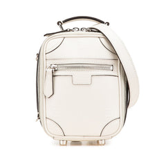 フェンディ ズッキーノ トラベルバッグ モチーフ ハンドバッグ ショルダーバッグ 2WAY ホワイト レザー レディース FENDI 【中古】