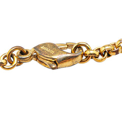 ディオール エンブレムロゴ CDロゴ ハート モチーフ ラインストーン チェーン ブレスレット ゴールド メッキ レディース Dior 【中古】