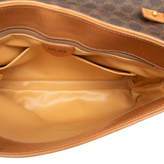 セリーヌ マカダム ショルダーバッグ クラッチバッグ 2WAY ブラウン PVC レザー レディース CELINE 【中古】