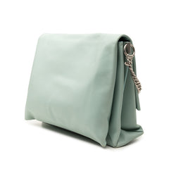 セリーヌ ブレード チェーン ショルダーバッグ 水色 ブルー レザー レディース CELINE 【中古】
