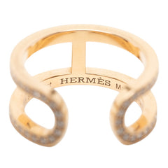 エルメス K18YG イエローゴールド 750 ダイヤモンド0.59ct エヴァー シェーヌダンクル リング 指輪 レディース HERMES 11号 【中古】