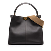 フェンディ ピーカブー エックスライト ハンドバッグ ショルダーバッグ 2WAY 8BN310 ダークブラウン レザー レディース FENDI 中古