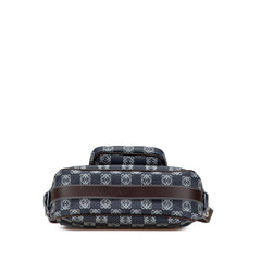 ロエベ アナグラム ワンショルダーバッグ ネイビー ブラウン PVC レザー レディース LOEWE 【中古】