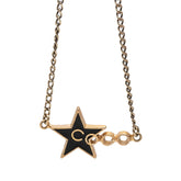 シャネル COCO スター 星 モチーフ ネックレス ゴールド ブラック メッキ レディース CHANEL 【中古】