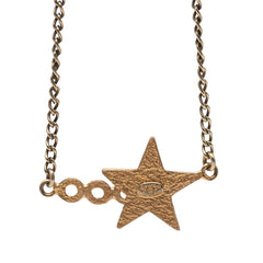 シャネル COCO スター 星 モチーフ ネックレス ゴールド ブラック メッキ レディース CHANEL 【中古】