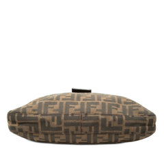 フェンディ ズッカ ワンショルダーバッグ ブラウン キャンバス レザー レディース FENDI 中古