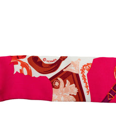 エルメス ツイリー A TOUT EN CARRE すべてはカレの中に スカーフ ピンク シルク レディース HERMES 中古