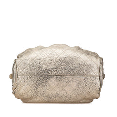 シャネル マトラッセ ココマーク ワイルドステッチ ヴィンテージ加工 ミニ ボストンバッグ ゴールド レザー レディース CHANEL 【中古】