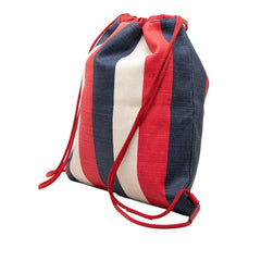 グッチ ローストリング ミディアム リュック バックパック 473872 レッド ホワイト ブルー キャンバス レディース GUCCI 【中古】