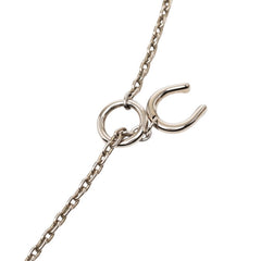 エルメス シュバル ホースモチーフ ペンダント ネックレス シルバー ブラウン メタル ヴェルカニウム レディース HERMES 【中古】