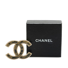 シャネル ココマーク パイソン ブローチ ゴールド ブラック メッキ レジン レディース CHANEL 【中古】