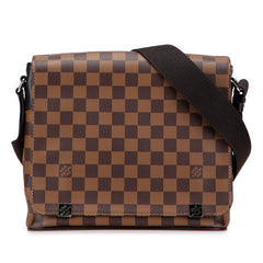 ルイ ヴィトン ダミエ ディストリクトPM ショルダーバッグ N41031 ブラウン PVC レザー レディース LOUIS VUITTON 【中古】