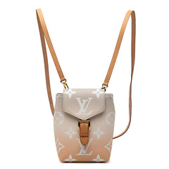 ルイ ヴィトン バイザプール タイニー リュック バックパック M45764 ブリューム ピンク グレー PVC レザー レディース LOUIS VUITTON 【中古】
