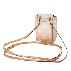 ルイ ヴィトン バイザプール タイニー リュック バックパック M45764 ブリューム ピンク グレー PVC レザー レディース LOUIS VUITTON 【中古】
