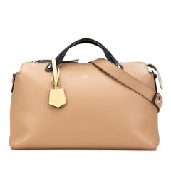 フェンディ バイザウェイ ミディアム ハンドバッグ ショルダーバッグ 2WAY ベージュ ブラック レザー レディース FENDI 【中古】